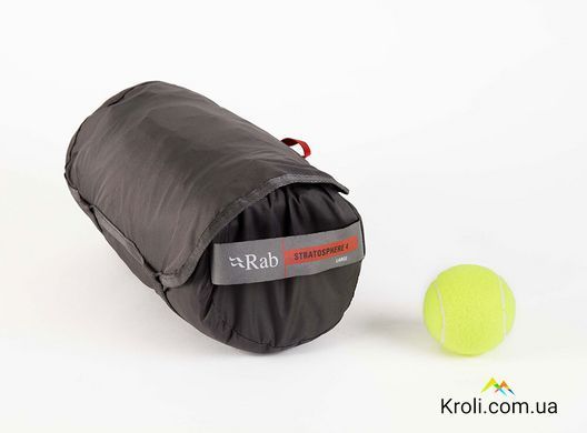Коврик надувной Rab Stratosphere 4, 196x64x8 см, Graphene, Long Wide (RB QMA-05-GRH-LNG-WDE)