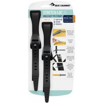Набор стяжек Sea to Summit Stretch-Loc 25, 20mm x 625mm 2 Pack, Black (STS ATD2079-05060119)