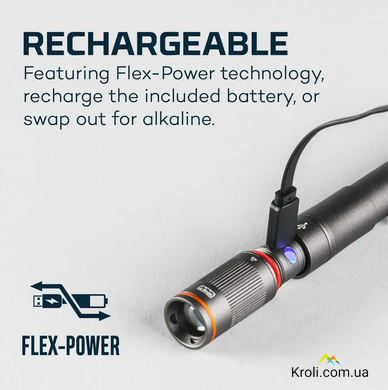 Фонарь ручной Nebo Columbo 250 RC/Flex (NB NEB-POC-0008-G)
