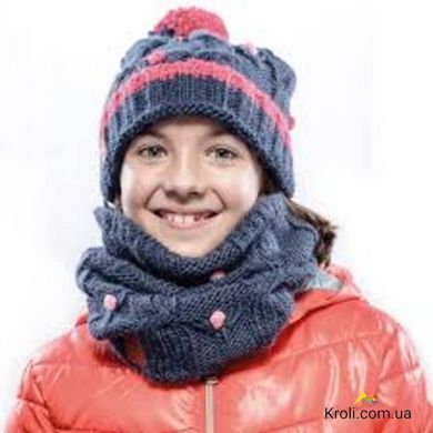 Повязка на шею Buff Junior Neckwarmer Knitted and Polar Dysha Dark Navy/Navy подростковая (BU 113535.790.10.00)