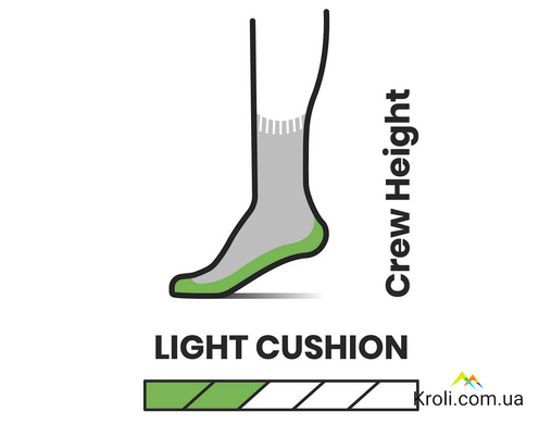 Шкапрпетки чоловічі Smartwool Hike Light Cushion Print Crew Socks, Charcoal, L (SW SW001739.003-L)