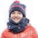 Повязка на шею Buff Junior Neckwarmer Knitted and Polar Dysha Dark Navy/Navy подростковая (BU 113535.790.10.00)