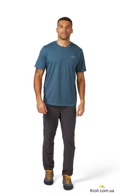 Футболка мужская Rab Stance Mountain Peak Tee, Tempest Blue, M (RB QCB-66-TMB-MED)