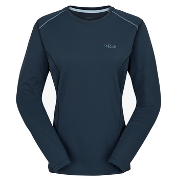 Футболка c длинным рукавом женская Rab Force LS Tee Wmns, Tempest Blue, М (12) (RB QBL-08-TMB-12)