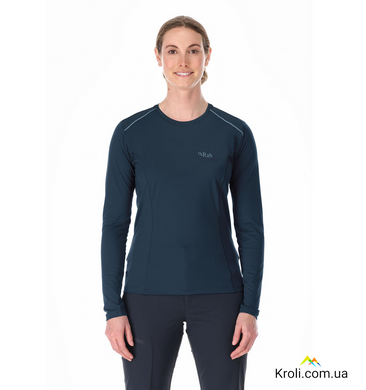 Футболка c длинным рукавом женская Rab Force LS Tee Wmns, Tempest Blue, М (12) (RB QBL-08-TMB-12)