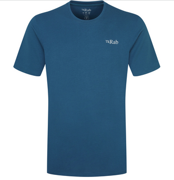 Футболка чоловіча Rab Stance Mountain Peak Tee, Tempest Blue, S (RB QCB-66-TMB-SML)