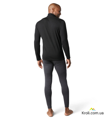 Термофутболка з довгим рукавом чоловіча Smartwool Men's Classic Thermal Merino Base Layer 1/4 Zip Boxed, Black, XXL (SW SW002822.001-XXL)