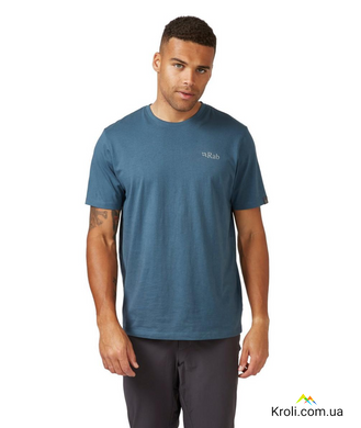 Футболка мужская Rab Stance Mountain Peak Tee, Tempest Blue, XL (RB QCB-66-TMB-XLG)
