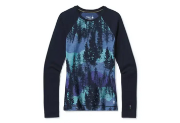 Термокофта женская Smartwool Women's Merino 250 Baselayer Pattern Crew Boxed, Deep Navy Pinwheel, р.L (SW SW016372.H28-L)
