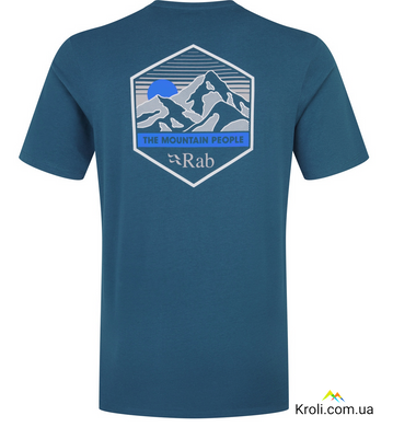 Футболка мужская Rab Stance Mountain Peak Tee, Tempest Blue, XL (RB QCB-66-TMB-XLG)