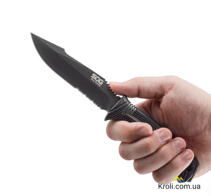 Нож SOG SEAL Strike, Part Serr Blk TiNi Delx Molded Shth-Ti (SOG SS1003-CP)