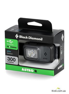 Ліхтар налобний Black Diamond Astro, 300-R люмен, Graphite (BD 6206780004ALL1)