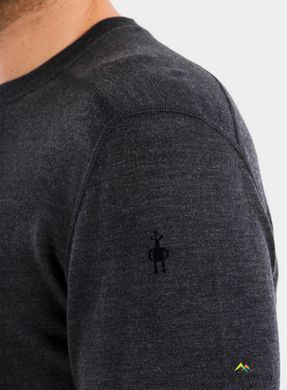 Термофуболка мужская Smartwool Men's Merino 250 Baselayer Crew Boxed, Charcoal Heather, XL (SW SW016350.010-XL)