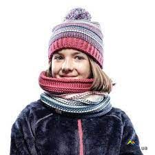 Шапка детская (8-12) Buff Junior Knitted & Polar Hat Amity, Pink Cerisse (BU 113533.521.10.00)