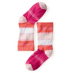 Шкарпетки для дівчаток Smartwool Sulawesi Stripe Crew Bright Pink, р.M (SW 00056.684-M)