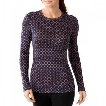Термофутболка женская Smartwool Merino 250 Baselayer Pattern Crew Indigo Heather, р.XS (SW SS226.115-XS)