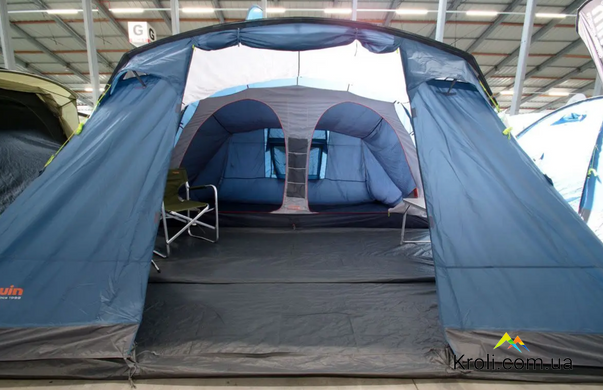 Палатка шестиместная Pinguin Interval 6 Steel , Blue (PNG 152654)