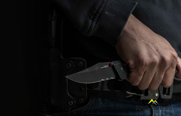Ніж іж складаний SOG Trident AT, Black/Red/Partially Serrated (частково зазубрений) (SOG 11-12-02-41)