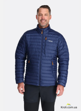 Куртка мужская зимняя. Rab Microlight Jacket, Deep Ink (Marmalade), M (RB QDB-16-DIM-MED)