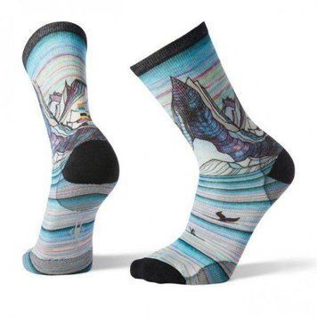 Шкарпетки чоловічі Smartwool Curated Surf Lineup Crew Dark Blue Steel, L (SW 10472.292-L)