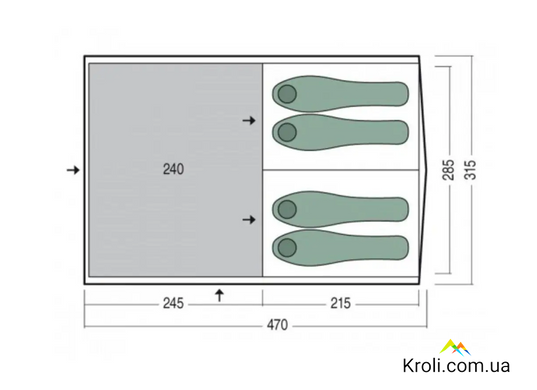 Намет чотиримісний Pinguin Interval 4 Steel, Green (PNG 152449)