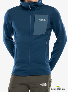 Кофта чоловіча флісова Rab Superflux Hoody, Tempest Blue, М (RB QFG-13-TMB-MED)