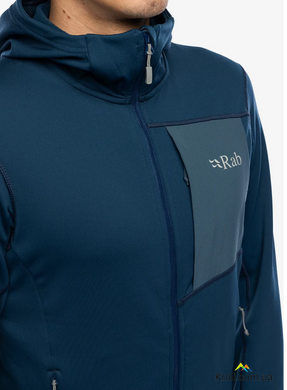 Кофта чоловіча флісова Rab Superflux Hoody, Tempest Blue, М (RB QFG-13-TMB-MED)
