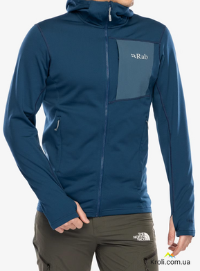 Кофта чоловіча флісова Rab Superflux Hoody, Tempest Blue, М (RB QFG-13-TMB-MED)