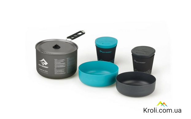 Набор посудыSea To Summit Alpha Cookset 2.1, Pacific Blue/Grey (STS AKI5004-03122103)