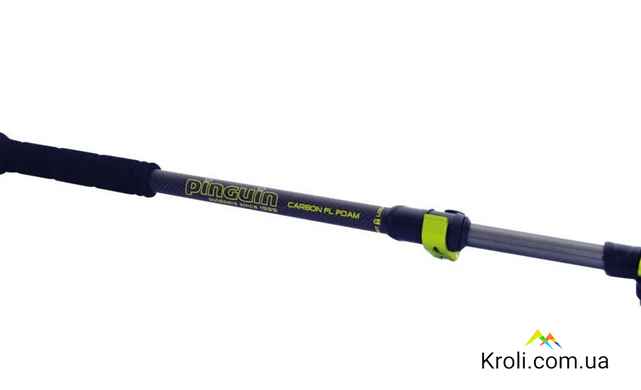 Треккинговые телескопические палки Pinguin Carbon FL Foam 2021, Carbon/Green (PNG 809145)