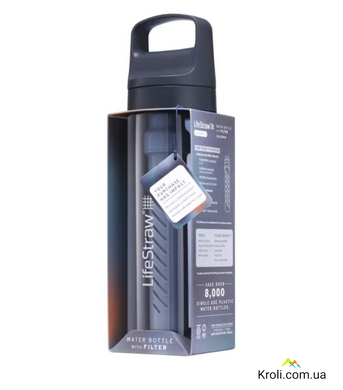 Пляшка-фільтр для води LifeStraw Go Filter Bottle, 650 мл, Aegean Sea (LSW LGV422ASWW)