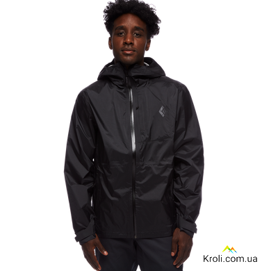 Мужская мембранная куртка Black Diamond M Treeline Rain Shell Black, L (BD 7450080002LRG1)