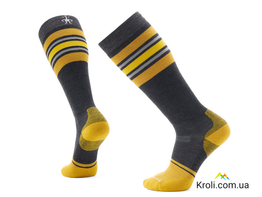 Шкарпетки чоловічі Smartwool Snowboard Targeted Cushion Stripe Extra Stretch OTC, Charcoal, 46-49 (XL) (SW SW002154.003-XL)