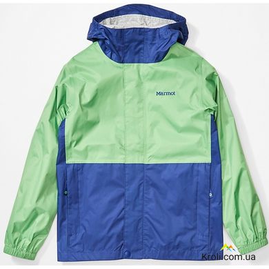 Мембранная куртка на мальчика Marmot Boy's PreCip Eco Jacket Emerald/Royal Night, L (MRT 41000.3202-L)