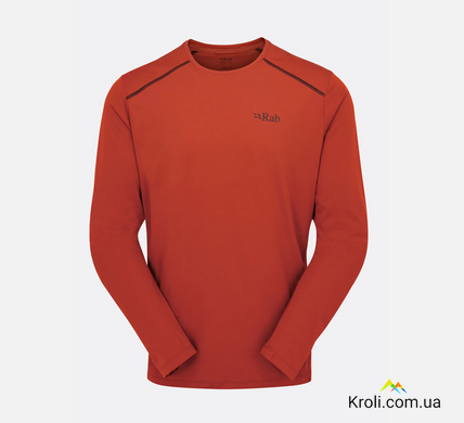 Футболка с длинным рукавом мужская Rab Force LS Tee, Tuscan Red, L (RB QBL-07-TRD-LRG)