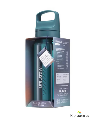 Бутылка-фильтр для воды LifeStraw Go Filter Bottle, 1л, Laguna Teal (LSW LGV41LTLWW)