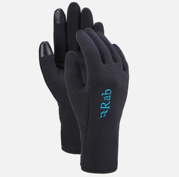 Рукавички жіночі Rab Power Stretch Contact Glove Wmns, Black, L (RB QAH-56-BL-L)