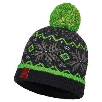 Шапка Buff Junior Knitted & Polar Hat Nester Black/Grey Vigore подростковая
