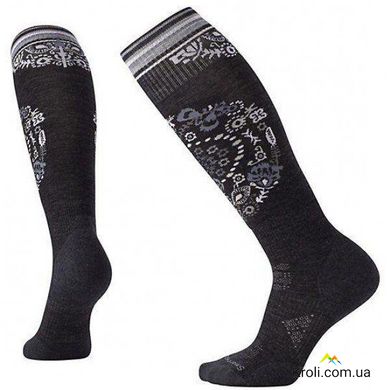 Шкарпетки жіночі Smartwool PhD Ski Light Elite Pattern Charcoal, M (SW 01369.003-M)