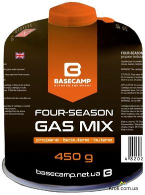 Газовый баллон BaseCamp 4 Season Gas 450 г (BCP 70400)