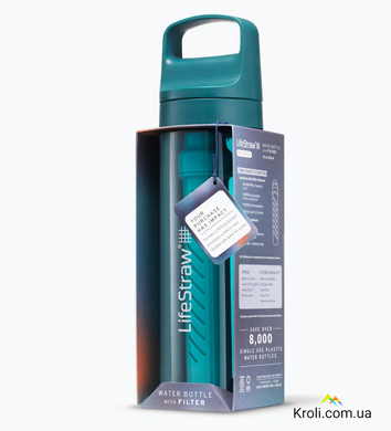 Пляшка-фільтр для води LifeStraw Go Filter Bottle, 650 мл, Laguna Teal (LSW LGV422TLWW)