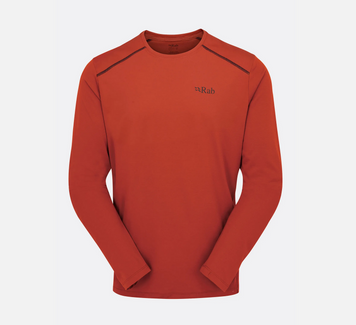 Футболка з довгим рукавом чоловіча Rab Force LS Tee, Tuscan Red, M (RB QBL-07-TRD-MED)