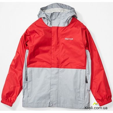 Мембранная куртка на мальчика Marmot Boy's PreCip Eco Jacket Team Red/Sleet, S (MRT 41000.7535-S)