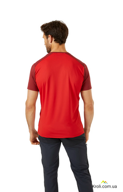 Футболка чоловіча Rab Force Tee, Ascent Red/Oxblood Red, L (RB QBL-05-ARO-LRG)