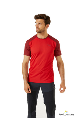 Футболка чоловіча Rab Force Tee, Ascent Red/Oxblood Red, L (RB QBL-05-ARO-LRG)