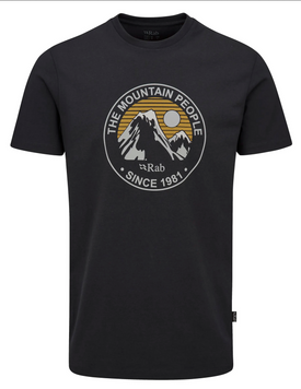 Футболка чоловіча Rab Stance Alpine Peak, Beluga, M (RB QCC-03-BEL-MED)