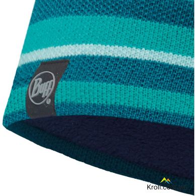 Шапка Buff Knitted & Polar Hat Laki Stripes Turquoise / Navy