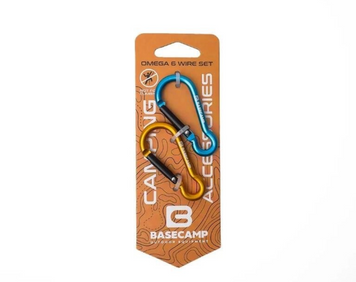 Набір алюмінієвих сервісних карабінів Base Camp Omega 6 Straight Set, 2 шт, Blue/Orange (BCP 61216)