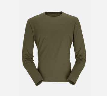 Футболка з довгим рукавом чоловіча Rab Force LS Tee, Olive, L (RB QBL-07-OLV-LRG)