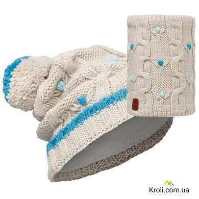 Шапка Buff Junior Knitted & Polar Hat Dysha Mineral / Cru підліткова